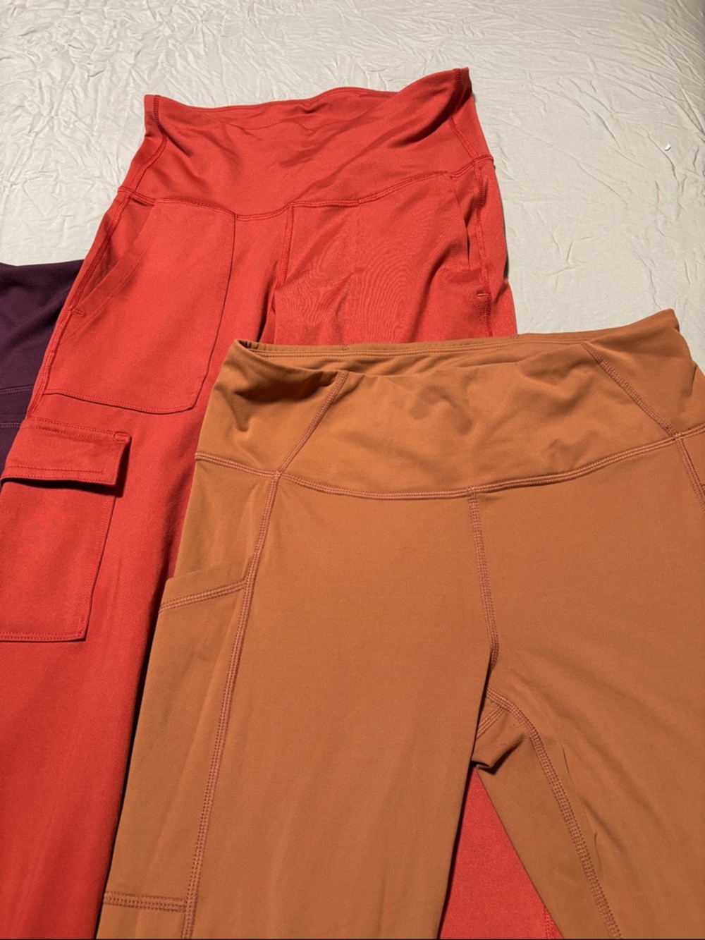 Bundle 3 Prana,old navy Women’s High-Waist Active Leggings - Rust & Burnt Orange